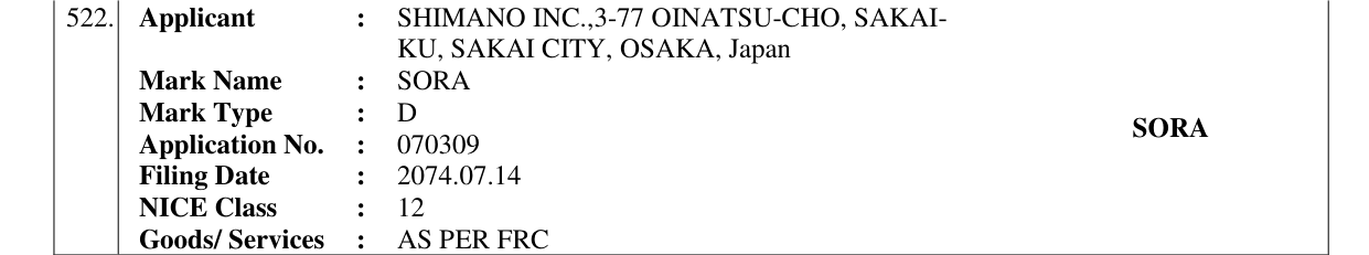 Original bulletin entry for SORA