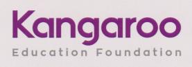 KANGAROO EDUCATION FOUNDATION (and logo) trademark logo