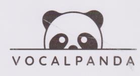 VOCAL PANDA (and logo) trademark logo