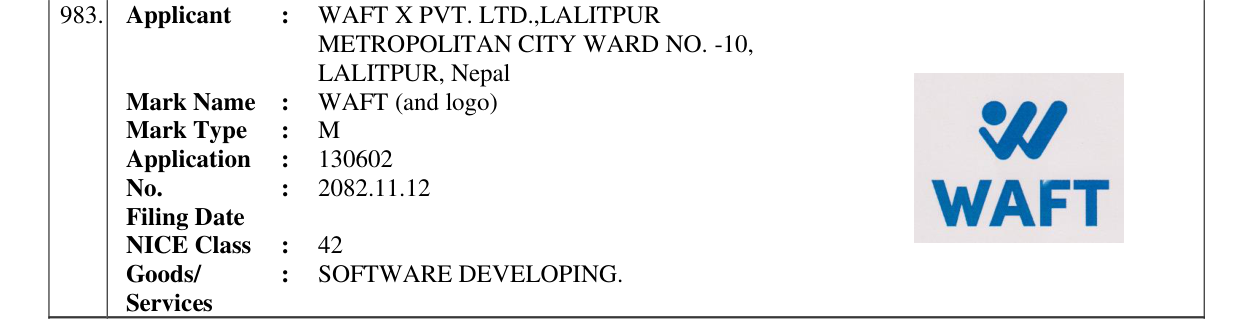 Original bulletin entry for WAFT (and logo)