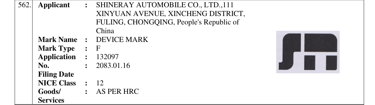 Original bulletin entry for DEVICE MARK