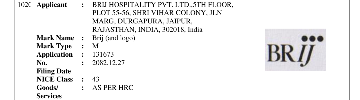 Original bulletin entry for Brij (and logo)