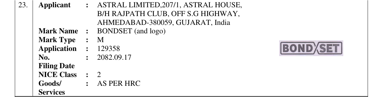 Original bulletin entry for BONDSET (and logo)