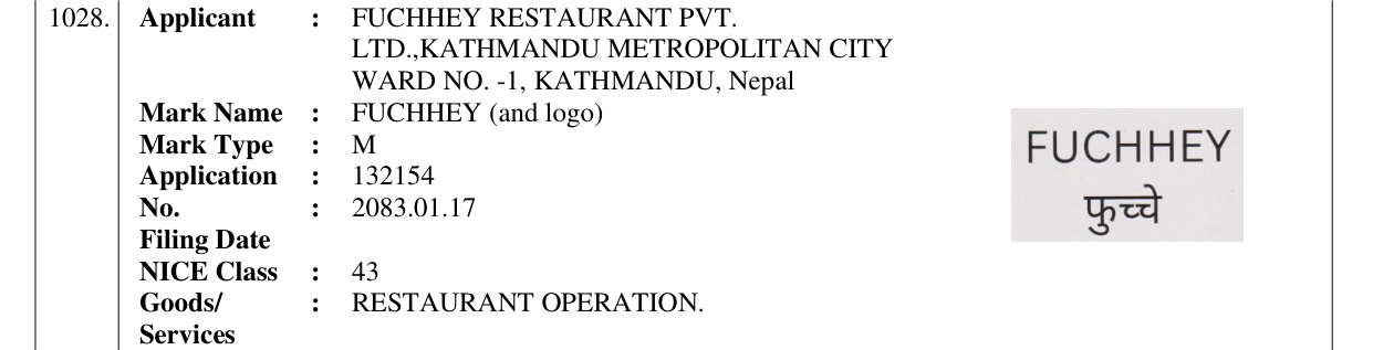 Original bulletin entry for FUCHHEY (and logo)