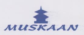 MUSKAAN (and logo) trademark logo