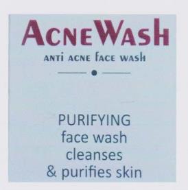 ACNE WASH (and logo) trademark logo