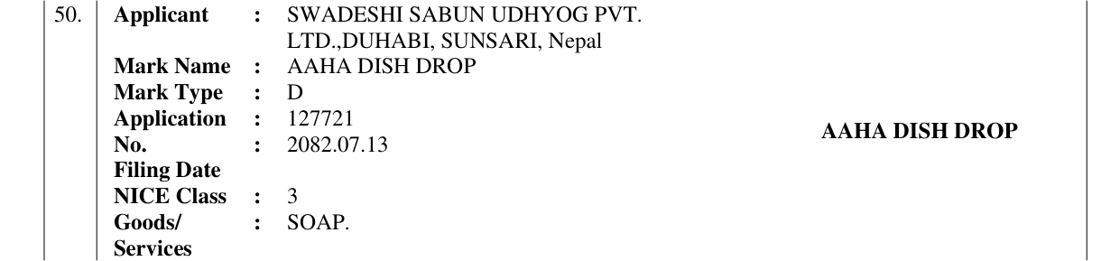 Original bulletin entry for AAHA DISH DROP