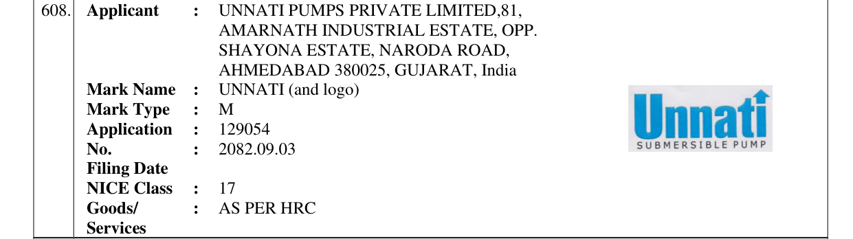 Original bulletin entry for UNNATI (and logo)