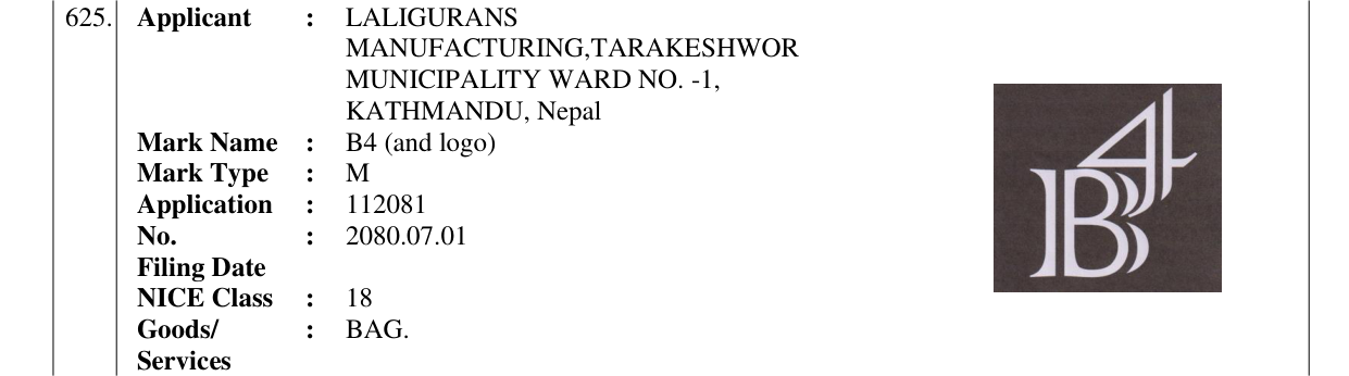 Original bulletin entry for B4 (and logo)