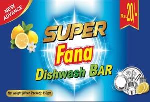 SUPER FANA DISHWASH BAR (and logo) trademark logo