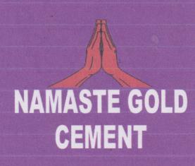 NAMASTE GOLD CEMENT (and logo) trademark logo