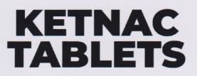 KETNAC TABLETS (and logo) trademark logo