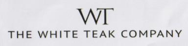 WT THE WHITE TEAK COMPANY (and logo) trademark logo