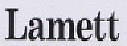 Lamett (and logo) trademark logo