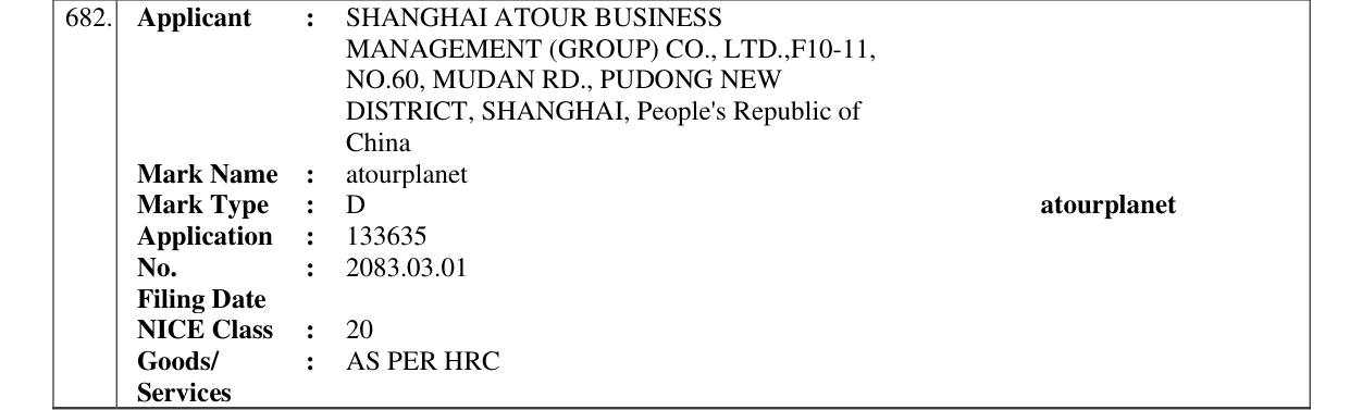 Original bulletin entry for atourplanet