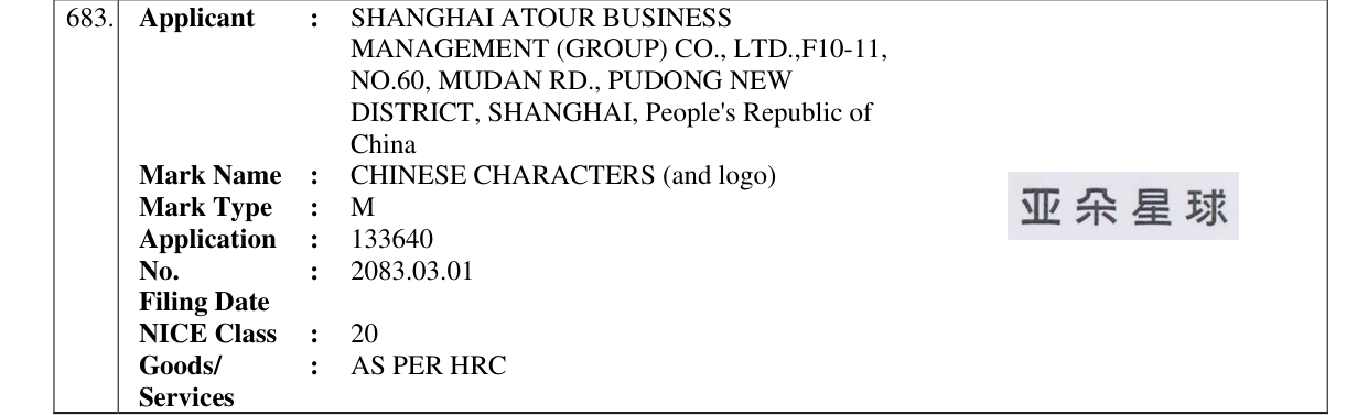 Original bulletin entry for CHINESE CHARACTERS (and logo)