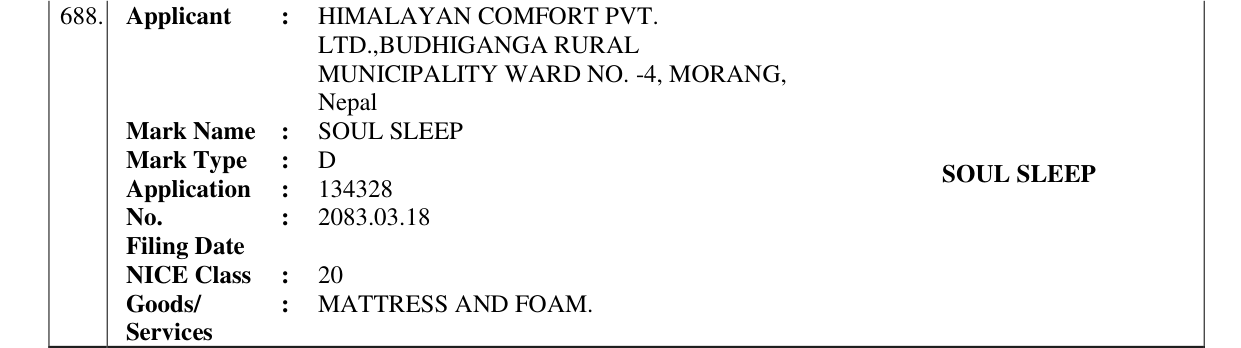 Original bulletin entry for SOUL SLEEP