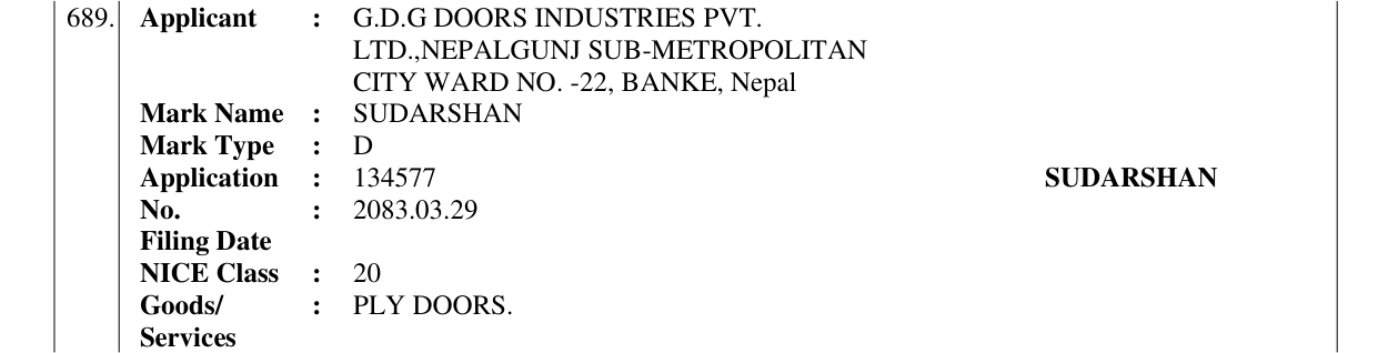 Original bulletin entry for SUDARSHAN