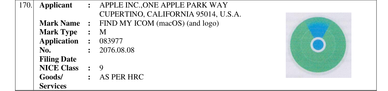 Original bulletin entry for FIND MY ICOM (macOS) (and logo)
