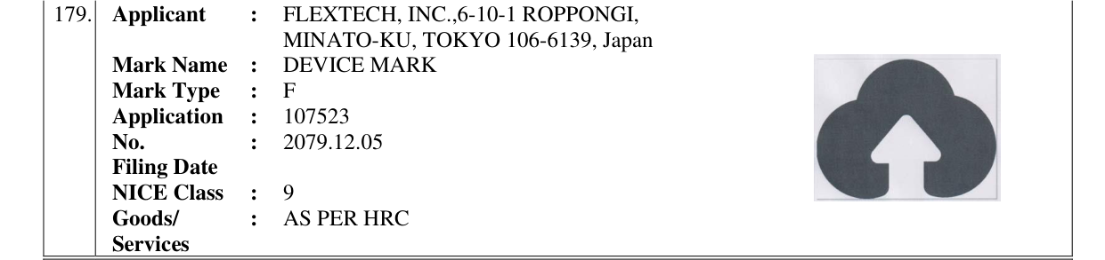 Original bulletin entry for DEVICE MARK