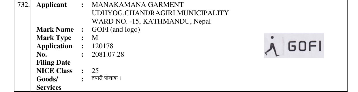 Original bulletin entry for GOFI (and logo)