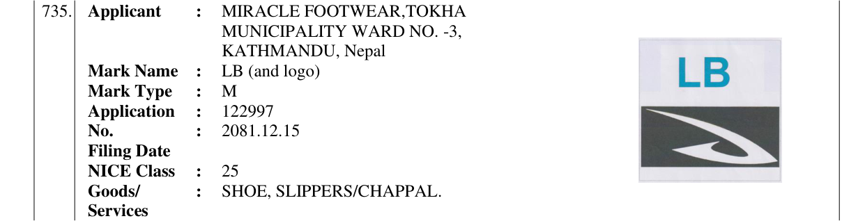 Original bulletin entry for LB (and logo)