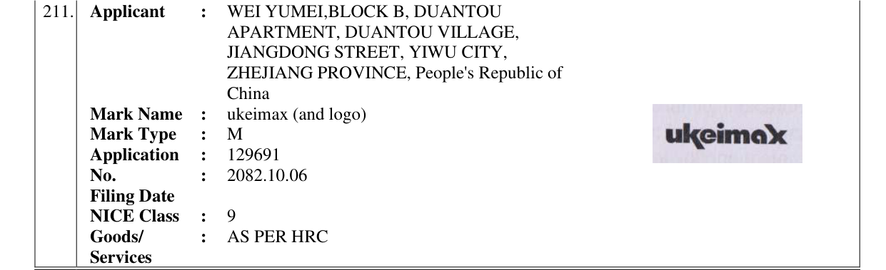 Original bulletin entry for ukeimax (and logo)