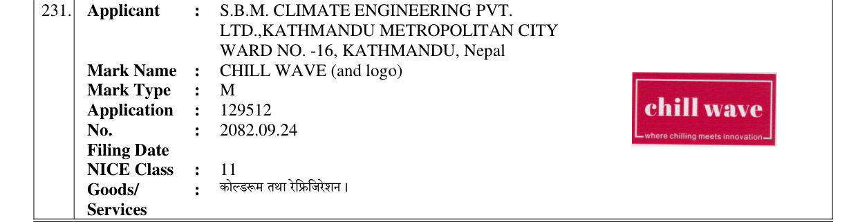 Original bulletin entry for CHILL WAVE (and logo)
