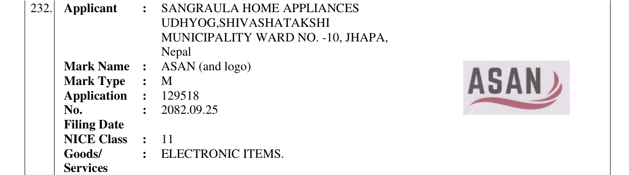 Original bulletin entry for ASAN (and logo)