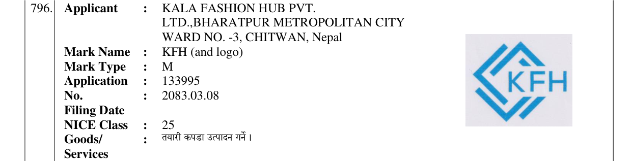 Original bulletin entry for KFH (and logo)
