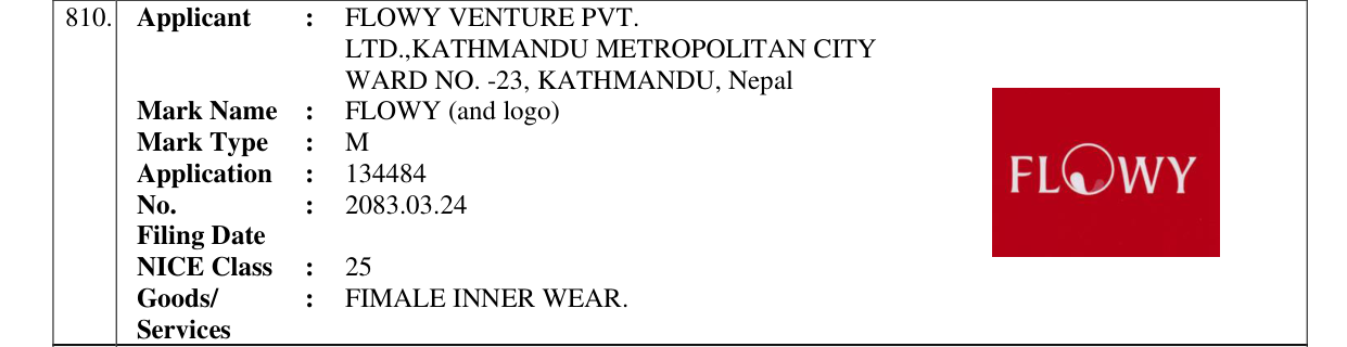 Original bulletin entry for FLOWY (and logo)