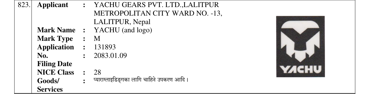 Original bulletin entry for YACHU (and logo)