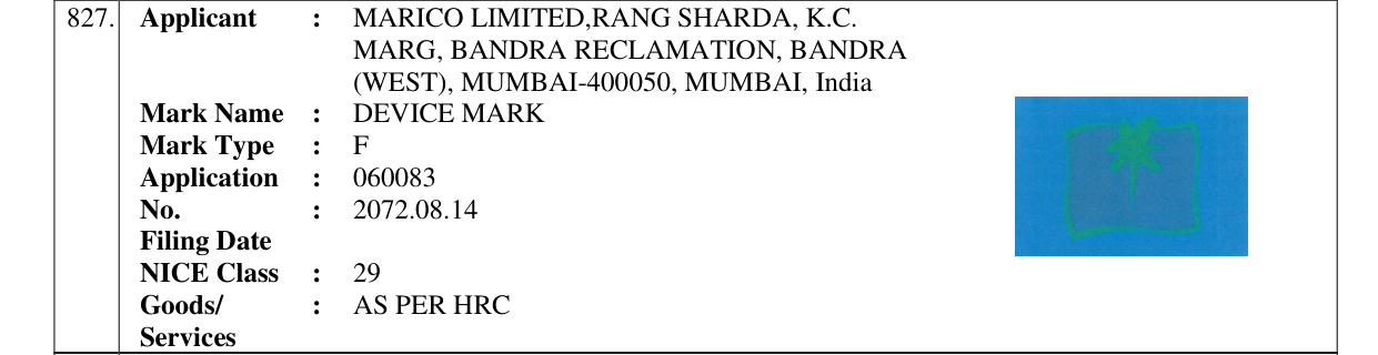 Original bulletin entry for DEVICE MARK