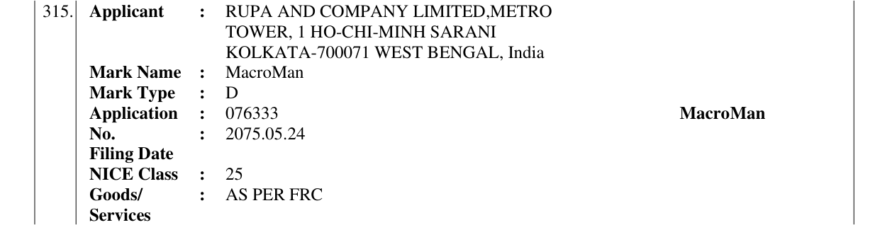 Original bulletin entry for MacroMan