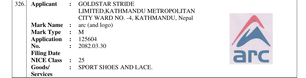 Original bulletin entry for arc (and logo)