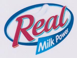 REAL MILK POWER (and logo) trademark logo