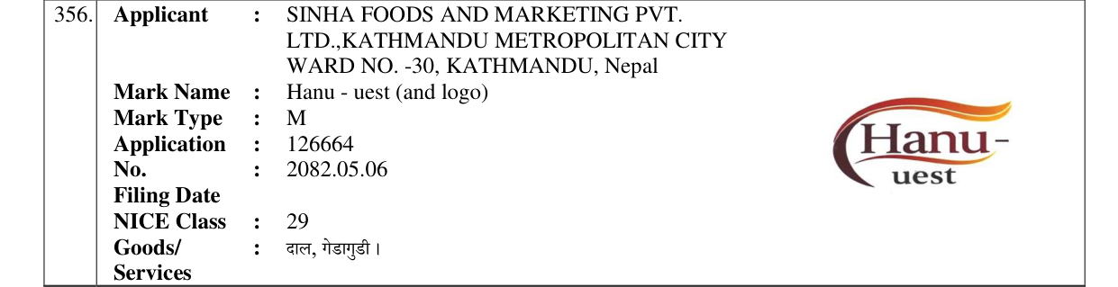 Original bulletin entry for Hanu - uest (and logo)