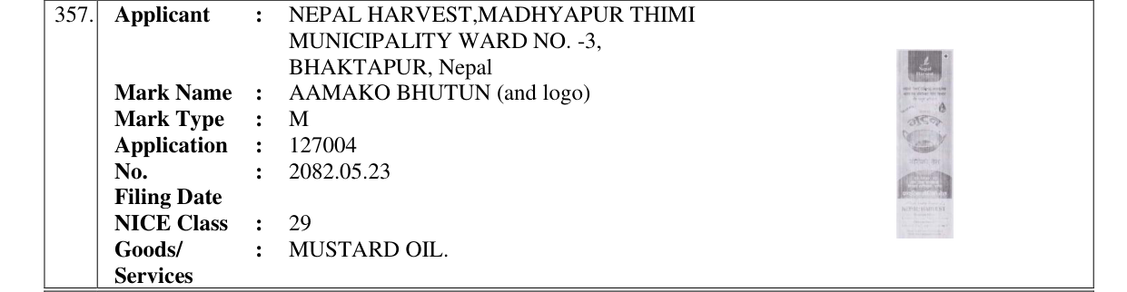 Original bulletin entry for AAMAKO BHUTUN (and logo)