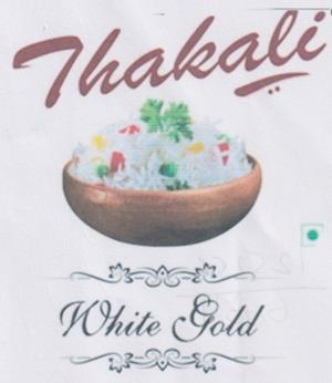 THAKALI WHITE GOLD (and logo) trademark logo