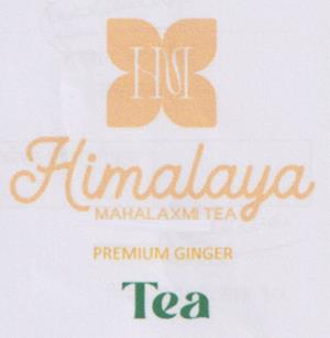 HM HIMALAYA MAHALAXMI PREMIUM GINGER TEA (and logo) trademark logo