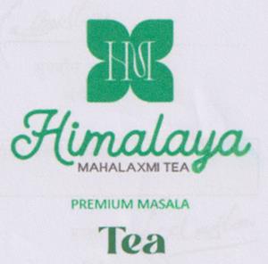 HM HIMALAYA MAHALAXMI PREMIUM MASALA TEA (and logo) trademark logo