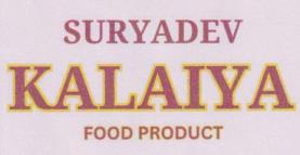 SURYADEV KALAYA FOOD PRODUCT (and logo) trademark logo