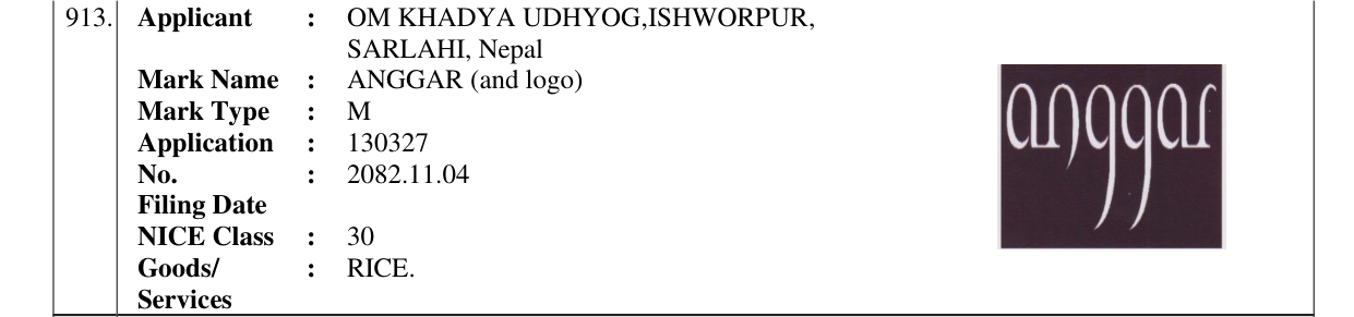 Original bulletin entry for ANGGAR (and logo)