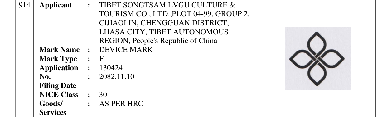 Original bulletin entry for DEVICE MARK