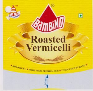 BAMBINO ROASTED VERMICELLI (and logo) trademark logo