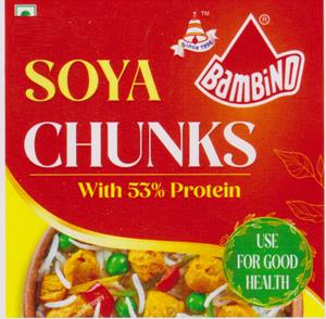 BAMBINO SOYA CHUNKS (and logo) trademark logo
