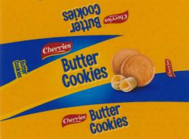 CHERRIES BUTTER COOKIES (and logo) trademark logo