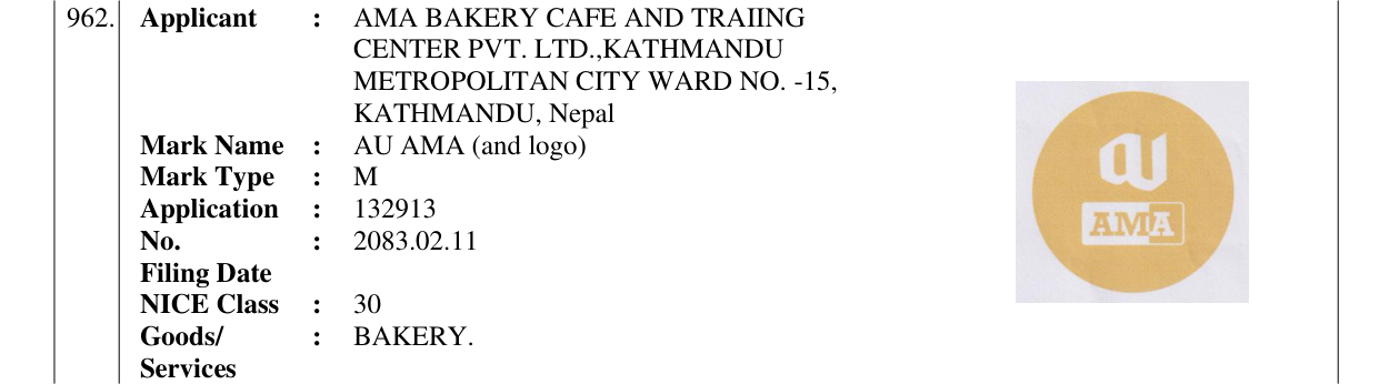 Original bulletin entry for AU AMA (and logo)