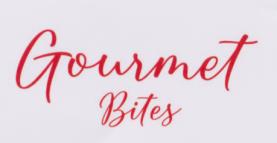 GOURMET BITES (and logo) trademark logo