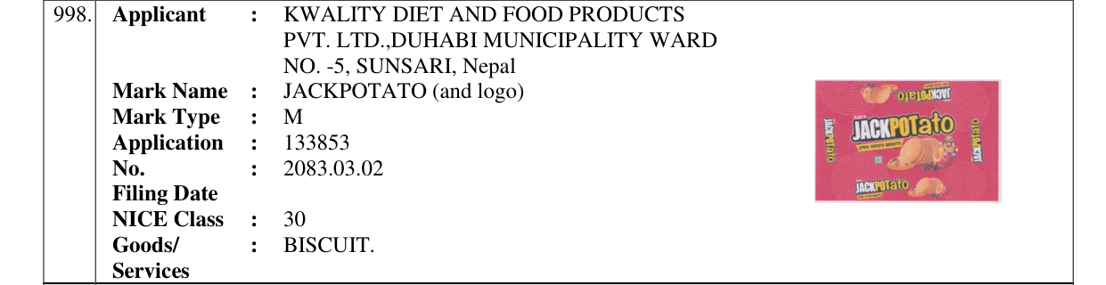 Original bulletin entry for JACKPOTATO (and logo)